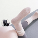 Tất Yoga Nữ 2 Sọc Nhiều Màu Thể Thao Unisex Cổ Cao LT004