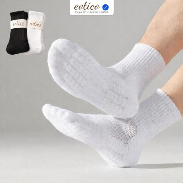 [SET 10 ĐÔI + TẶNG 1] Tất Vớ Nam Nữ Đệm Xù Bàn Chân Trơn Thể Thao Unisex Cổ Cao, Cổ Trung, Cổ Thấp LT007